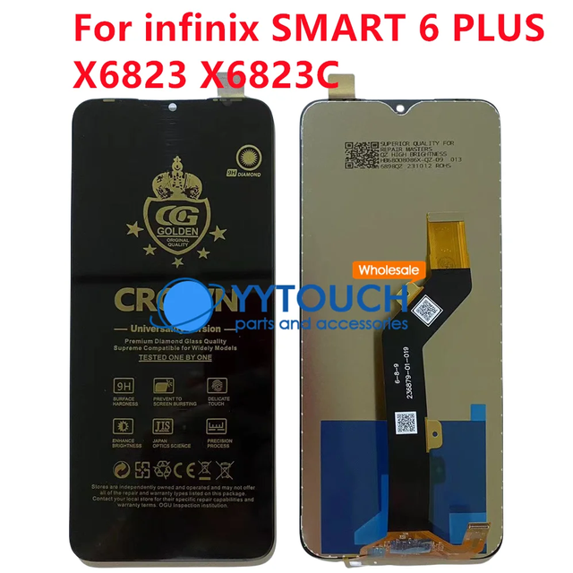 Lcd Display Touch Screen Digitizer for Infinix Smart 6 Plus Display X6823 X6823c Lcd - Mobile Phone Lcd