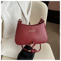 Bolso de Hombro Cruzado Pequeño de PU con Cremallera Única para Mujer, Estilo Coreano, Sencillo, Casual y Texturizado, Novedad 2026