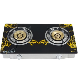 Evita salpicaduras en la estufa de <span class=keywords><strong>gas</strong></span> de 2 ojos con <span class=keywords><strong>encimera</strong></span> de vidrio reforzado y de alta calidad para una fácil <span class=keywords><strong>limpieza</strong></span>. - Product Image 1