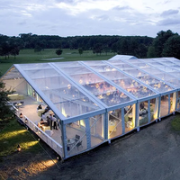 Tente Événementielle Extérieure avec Cadre en Aluminium, Transparente, pour Mariages, Réceptions, Projets de Restaurant ou d'Église