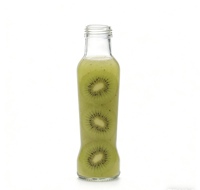 Bouteilles de jus en verre Sishang 315 ml, transparentes et rondes, avec couvercles et étiquettes – Vente directe et personnalisation