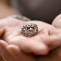 Bague ouverte Lion dominant de style ethnique chinois pour hommes, bijoux et accessoires tendance