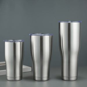 Gobelet isotherme incurvé en acier inoxydable de 20 oz avec revêtement en poudre dégradé, isolation sous vide et couvercle 2-en-1 personnalisé - Product Image 6
