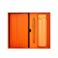 Ensemble cadeau d'accessoires de bureau personnalisables, carnet à couverture souple, stylo métallique, thermos isotherme, coffret cadeau de remerciement pour clients d'entreprise