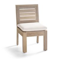 Table et chaises de salle à manger d'extérieur modernes, design sans accoudoirs, en teck massif, durables et élégantes, meubles de jardin pour restaurant