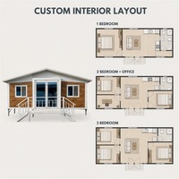 Rumah Kontainer Mewah yang Dapat Diperluas 20ft 30ft 40ft 3 Kamar Tidur Villa Modular Prefabrikasi CE ISO9001 Produsen OEM/ODM AS Eropa