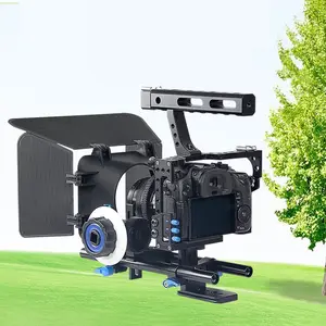 Sterker Rig Pro Camera Telefoon Video Rig Hand Grip Stabilisatie Photo Studio Camera Stabilizer Ondersteuning Kooi Matte Box Focus D221