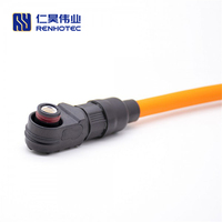 Connecteur de stockage d'énergie 150a sans fil, haute intensité, 35 mm2, câble en plastique Orange à Angle droit, prise d'alimentation cc, batterie au lithium