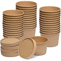 Contenants alimentaires jetables en papier kraft biodégradable, gobelets à glace pour sushis et sandwichs, Taza Para Helado