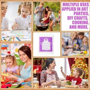 Delantales Desechables de Plástico sin Mangas, Grandes, Transparentes, Resistentes al Aceite, Ligeros, de Material PE, para Cocinar, Pintar, Fiestas y Uso Diario - Product Image 2