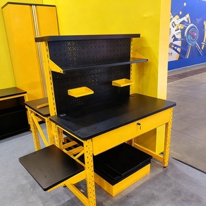 Estantes ajustables personalizados, organizador de herramientas, Industrial Metal de banco de trabajo, mesa de herramientas, banco de trabajo de garaje, estante de exhibición con cajón - Product Image 2