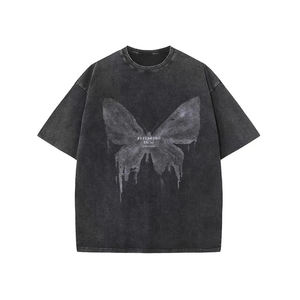 Camisetas de algodón al por mayor de alta calidad para hombre, ropa de calle, camiseta de manga larga de doble capa, camiseta lavada de peso pesado - Product Image 1