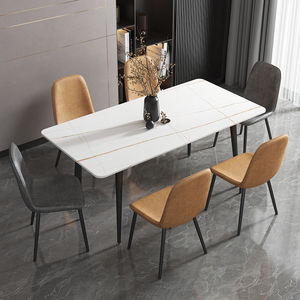 Meubles de maison contemporains élégants et modernes de haute qualité ensemble de salle à manger <span class=keywords><strong>table</strong></span> à manger en pierre frittée avec dessus en marbre pour la maison - Product Image 3