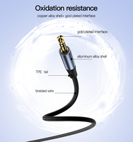 YAU39 Yesido 1 metro Nylon trenzado 3,5 Mm a 3,5 Mm Jack Plug Altavoces Conexión Aux Auxiliar Cable de audio