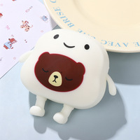 Jouets Squishy Homme Pain de Dessin Animé, Petits Animaux Mignons, Jouets à Rebond Lent, Jouets Anti-Stress pour Étudiants et Employés de Bureau