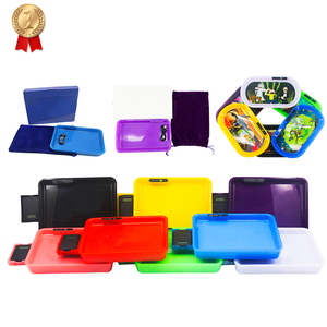 Fogrooo Free ODM Blank Plastic Rolling Tray Custom Logo Custom Size Smoking Set Tray LED Light Up Rolling Tray