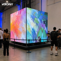 Pantalla LED Cúbica 3D P2.6, Pantalla LED de Alquiler para Interiores, 500x500mm, 7680Hz, Video Wall para Escenarios, Exposiciones, Eventos Creativos