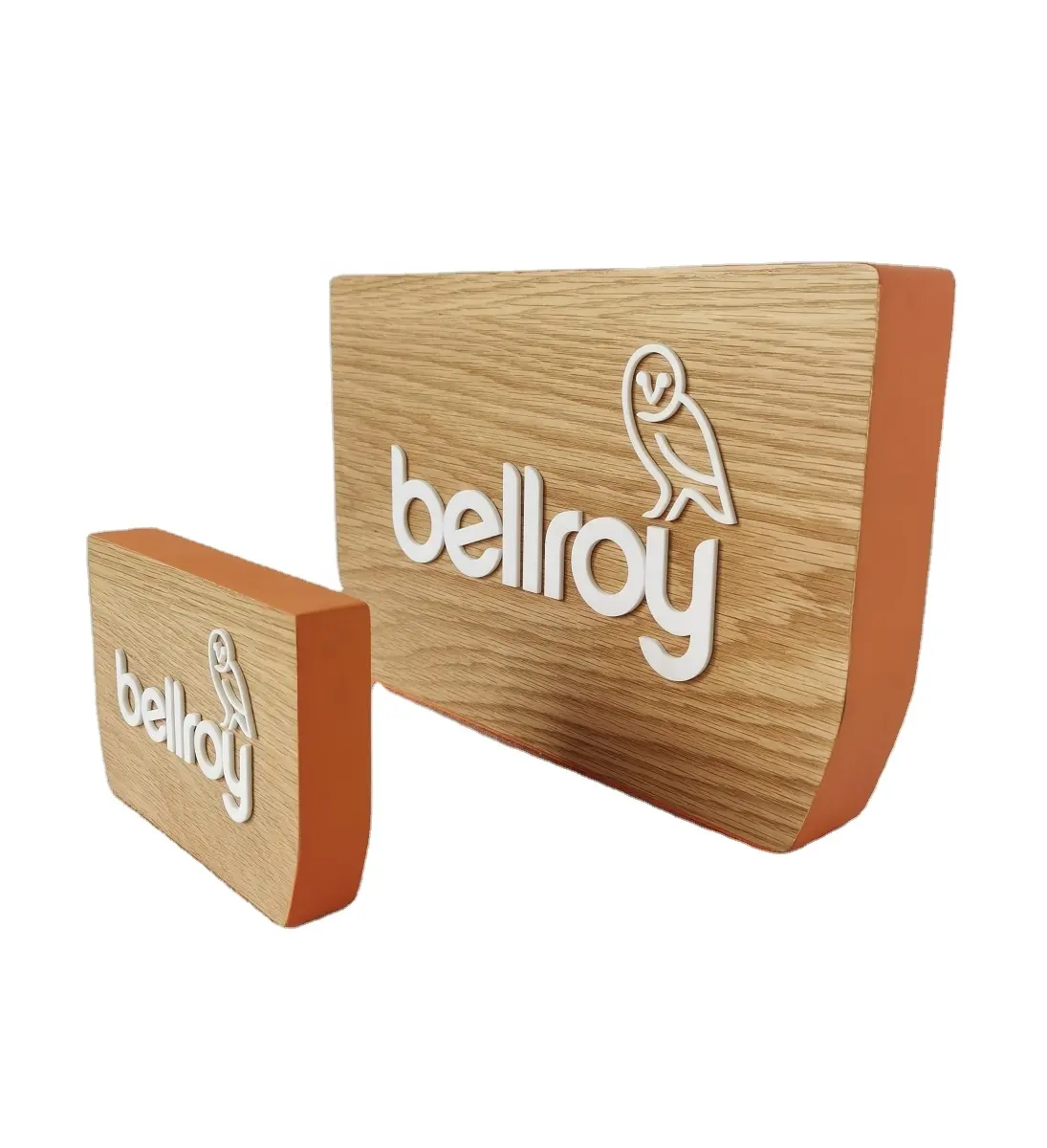 Retail Store Display Racks Brand Talker Customized Wood with Acrylic Custom LOGO Block