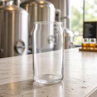 Verre à bière iconique multifonctionnel de 490 ml – Gobelet en verre pour usage quotidien, verre à eau, verre à milkshake, verre à bubble tea – Vente en gros OEM/ODM