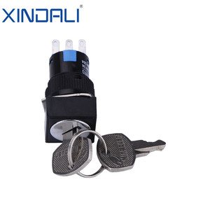 Interruptor selector de llave eléctrica, pulsador de retorno de resorte, XDL16-11YF - Product Image 5