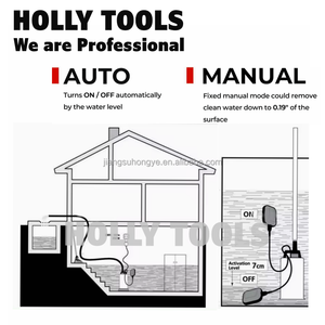 Pompe à eau sale électrique 115V 230V 400W 1/2HP avec interrupteur à flotteur automatique, pompe de drainage, pompe à eau usée submersible en plastique - Product Image 2