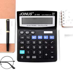 Calculatrice électronique Joinus Js850, 16 chiffres, arrêt automatique, alimentation solaire, modèle de bureau, noir - Product Image 3