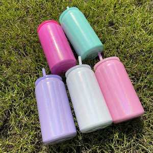 Recyclable Custom LogoBulk Keep Hot & Cold 16oz Stainless Steel Can Shimmer Tumbler - Product Image 3