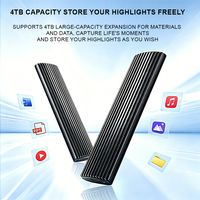 Enclosure HDD Eksternal Tipe C USB3.1 M2 SSD, Aluminium Alloy Hitam, Protokol NGFF untuk Notebook dan Desktop