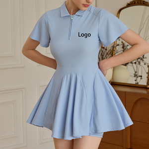 Robe de tennis décontractée pour femme avec logo personnalisé, col polo mi-zippé, respirante, légère, coupe ajustée, tenue de golf et de pickleball pour l'extérieur - Product Image 4