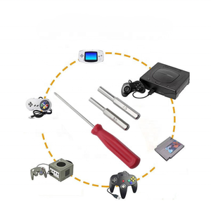 Juego de Destornilladores de Seguridad <span class=keywords><strong>Gamebit</strong></span>, Mango Antideslizante de PP Rojo, Kit de Destornilladores a Prueba de Manipulación para Reparación de Cartuchos de Consolas de Juegos Retro - Product Image 3
