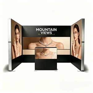 Stand de Exhibición con Estructura de Tela Ligera de Fácil Montaje, Instalación Rápida para una Persona, con Bolsa de Transporte para <span class=keywords><strong>Ferias</strong></span> Comerciales y Exposiciones - Product Image 1