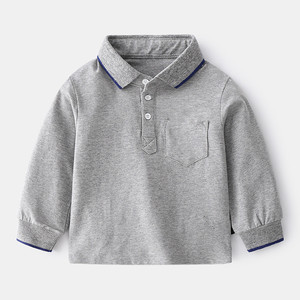 T-Shirt di Alta Qualità all'Ingrosso, 100% Cotone, Polo a Maniche Lunghe, Abbigliamento per Bambini 2020, Magliette per Bambini - Product Image 4