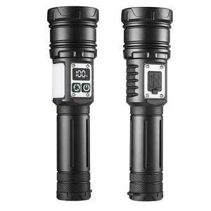 Lampe torche à zoom télescopique avec laser blanc COB, 2000 mAh, rechargeable, lumière LED haute intensité pour l'extérieur avec base magnétique - Product Image 3
