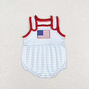 4th of July Toddler Baby Girl Boy Outfits American Flag Embroidery Shorts Sets Casual Summer Independence Day Kids <b>Clothes</b> - Product Image 3