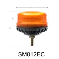 Faro Rotante SM812EC Omologato ECE R65, 36 LED, 120 Lampeggi, IP66, 12-24V, Ambra, Montaggio a Bullone Singolo, 3 Anni di Garanzia