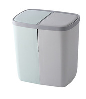 Hot New Grande Capacité Bicolore Gestion Des Déchets En Plastique Cuisine Poubelle Humide/Sec Classification Poubelle Utilisation Commerciale