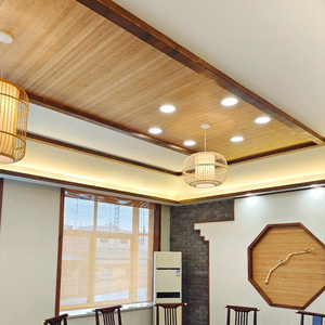 Panneaux muraux <span class=keywords><strong>3D</strong></span> en bambou personnalisés, matériau en bois massif pour la décoration intérieure et des plafonds, style rustique moderne et durable - Product Image 5