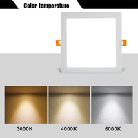 Panneau lumineux LED carré plat à prix d'usine, éclairage encastré pour intérieur, pour maison, centre commercial, hôpital, atelier, usage commercial