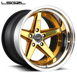 Llantas Forjadas Cóncavas Pulidas LSGZL de 3 Piezas con Centro Profundo de Aleación de 18-26 Pulgadas, Aptas para Benz 19-24 BMW C8 5x120 5x130 5x114.3 - Product Image 1