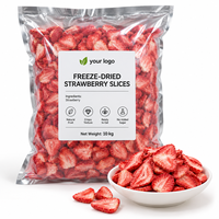 Halal Bulk Gedroogde Aardbeienplakjes 10kg Kant-en-klaar Gedroogd Fruit 24 Maanden Houdbaarheid OEM/ODM Beschikbaar voor Groothandel