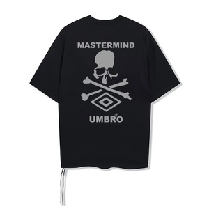 เสื้อยืดโอเวอร์ไซส์ Mastermind x Umbro ลายหัวกะโหลก ผู้ชาย วินเทจ สีขาว ผ้าฝ้าย สตรีทแวร์ ลำลอง ฮาราจูกุ ฮิปฮอป แขนสั้น - Product Image 2