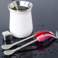 Usine En Gros Creative Filtre En Acier Inoxydable Boisson Remuer Cuillère Paille Personnalisé Bombilla Yerba Mate Filtre Cuillère
