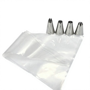 4pcs Piping Tips set #1M #2D #2A #4B and 8pcs Piping bags for Baking Cupcakes, Cake Decorating <b>tools</b> - Product Image 3