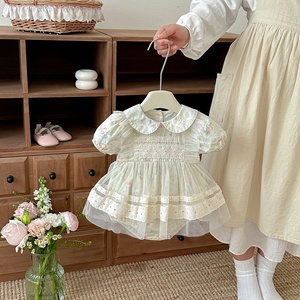 Body Elegante Estivo per <span class=keywords><strong>Neonata</strong></span>, Vestito Principessa per Cerimonie di Compleanno e Cento Giorni - Product Image 1