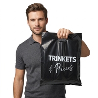 Sac de shopping en plastique découpé personnalisé avec logo imprimé personnalisé, merci, HDPE, avec poignée