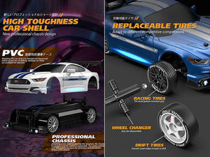 Voiture <span class=keywords><strong>RC</strong></span> à l'échelle 1/24, 4 roues motrices, LED, petite voiture de <span class=keywords><strong>drift</strong></span> haute vitesse pour enfants, <span class=keywords><strong>mini</strong></span> voiture <span class=keywords><strong>RC</strong></span> de <span class=keywords><strong>drift</strong></span> - Product Image 4