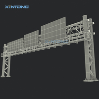 Structure en acier pour portique de passage pour feux de circulation, éclairage public et panneaux de signalisation