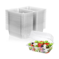 Récipient alimentaire en plastique jetable Boîte à lunch en plastique gris imprimé personnalisé Boîte à lunch en plastique Pp