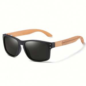 Lunettes de soleil en bois faites à la main pour hommes et femmes, polarisées, pour la conduite en extérieur - Product Image 4