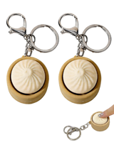 Jouet anti-stress 3D en PVC souple en forme de boulette, clé de clavier portable, porte-clés, pour adultes, soulagement du stress, bureau, sac à dos, étanche